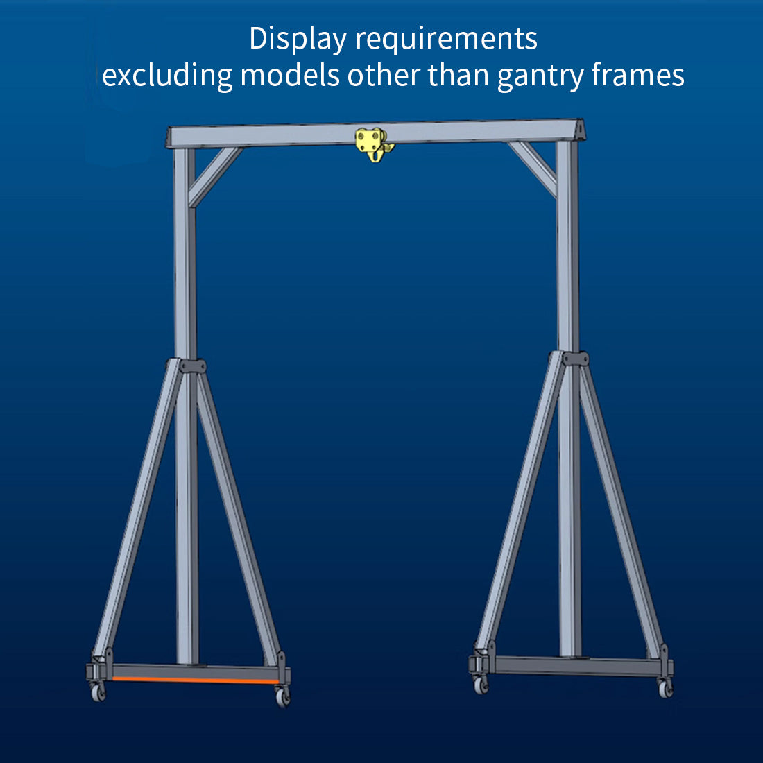 Stainless Steel Gantry Cranes with Chain Hoist Set for 1/12 and 1/14 Scale Car Model