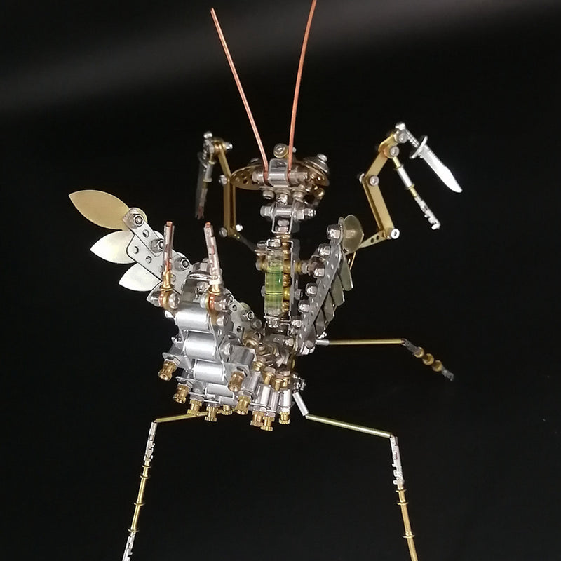 Steampunk Brass Metal Mantis Model Building Kits 350+PCS - stirlingkit