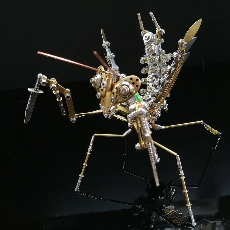 Steampunk Brass Metal Mantis Model Building Kits 350+PCS - stirlingkit