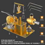 STEM Educational DIY Kit Build Your Own Stirling Engine 3pcs Set