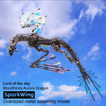 Super Large 3D Metal Aurora Dragon Difficult Puzzle Model Building kits for Adults