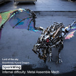 Super Large 3D Metal Aurora Dragon Difficult Puzzle Model Building kits for Adults