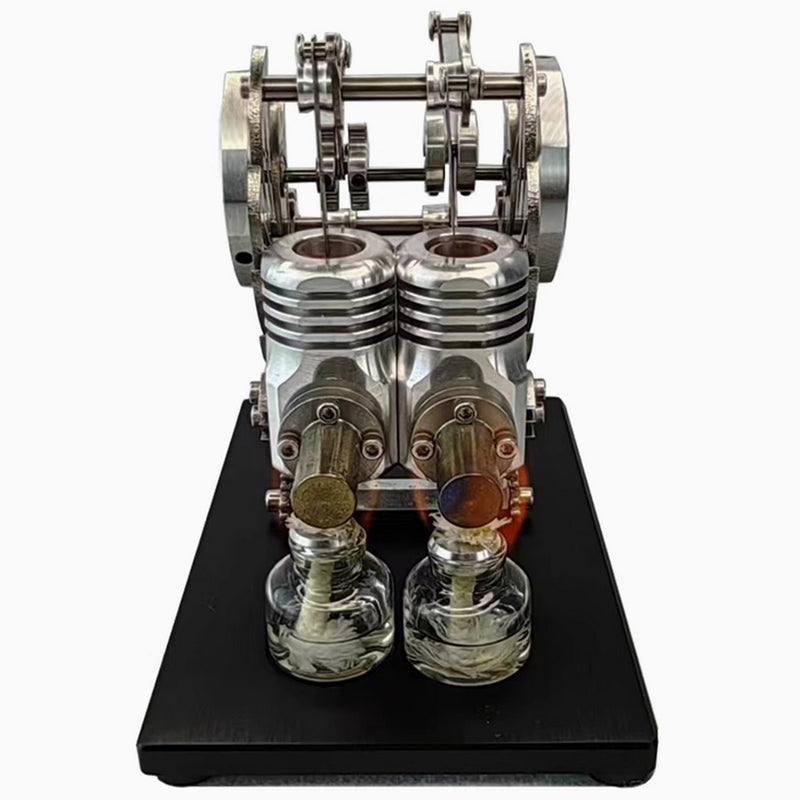 Twin Cylinder Dual-Piston Hot Air Stirling Engine Model Pigeon Shape Science Toy