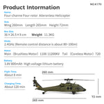 WLTOYS XK 170 Blackhawk UH-60L RC Helicopter With Landing Pad and Display Stand K170