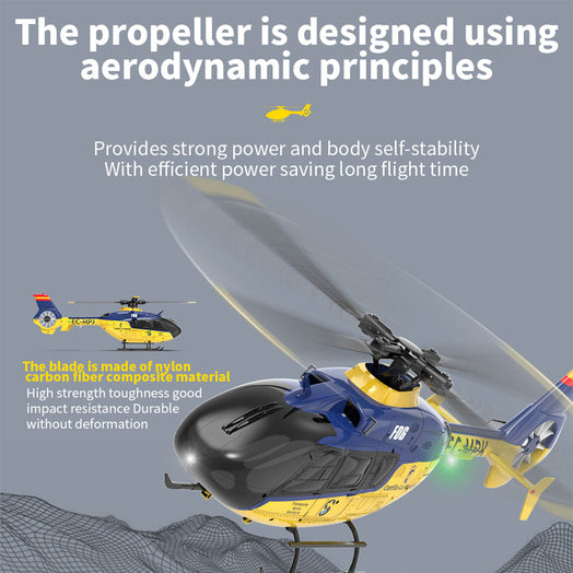 YU XIANG EC-135 1/36 2.4G 6CH Direct Drive Brushless 3D/6G RC Helicopter Model - RTF Version - stirlingkit