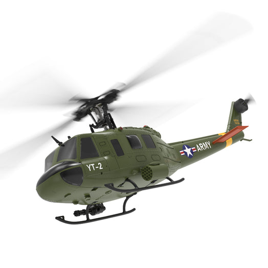 YU XIANG F07 UH-1 Huey 2.4G 6CH 1/34 Scale RC Military Helicopter Flybarless Helicopter Model Easy to Fly - stirlingkit
