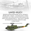 YU XIANG F07 UH-1 Huey 2.4G 6CH 1/34 Scale RC Military Helicopter Flybarless Helicopter Model Easy to Fly