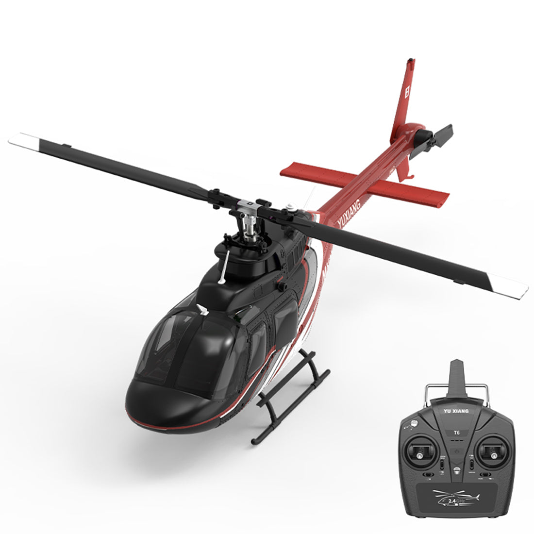 YU XIANG F08 Bell 206 Brushless Beginner Helicopter 2.4G 6CH Flybarless RC Helicopter Model RTF