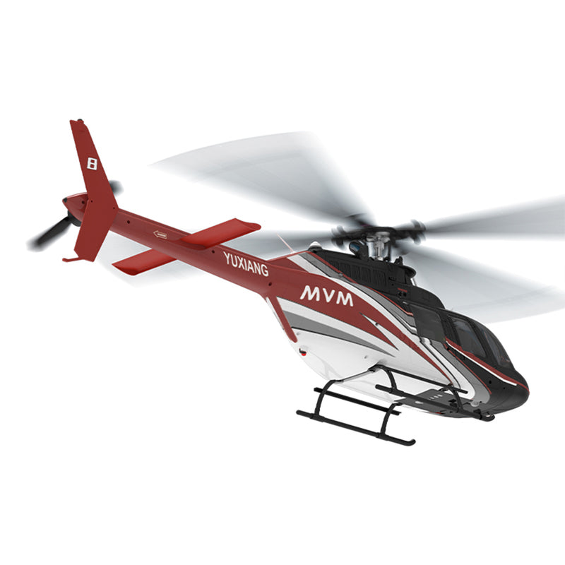 YU XIANG F08 Bell 206 Brushless Beginner Helicopter 2.4G 6CH Flybarless RC Helicopter Model RTF