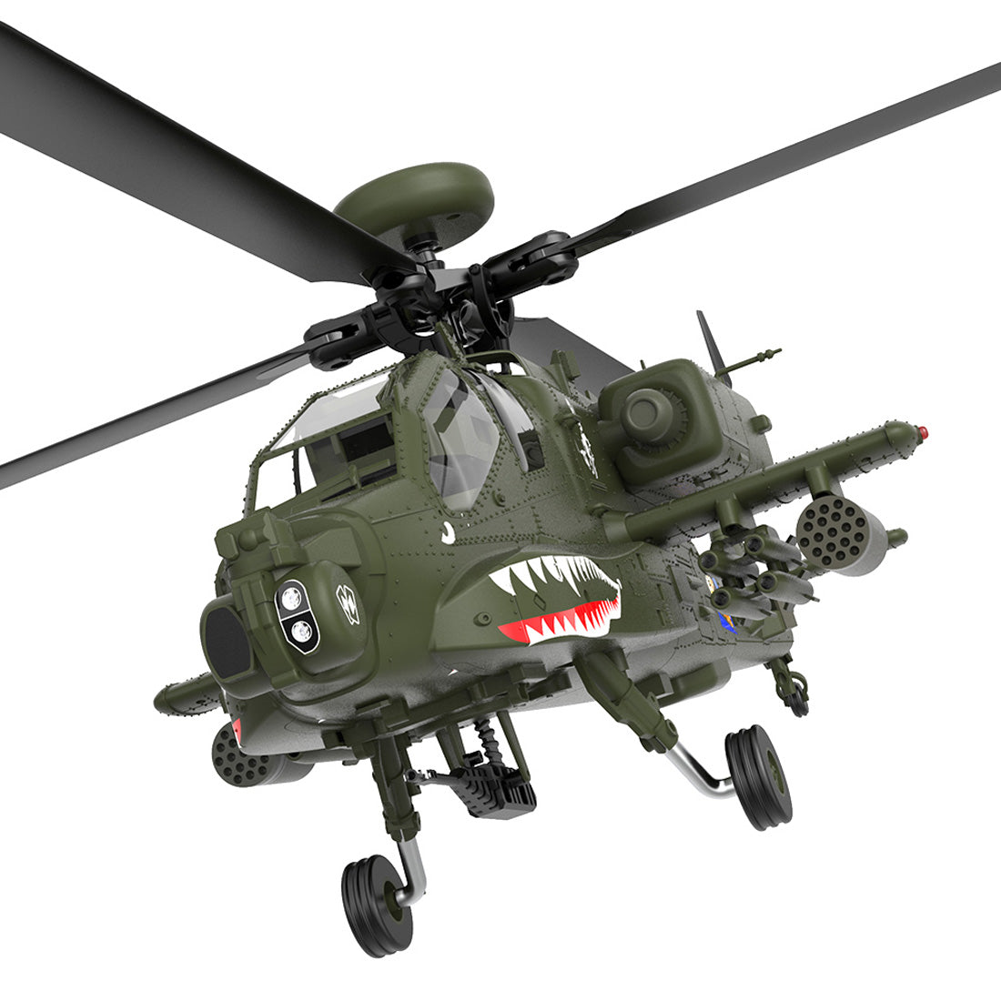 YU XIANG F11 AH-64 Apache RC Helicopter Model 1/32 Scale 2.4G 6CH