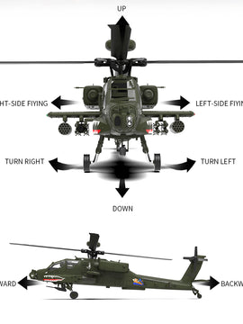 YU XIANG F11 AH-64 Apache RC Helicopter Model 1/32 Scale 2.4G 6CH