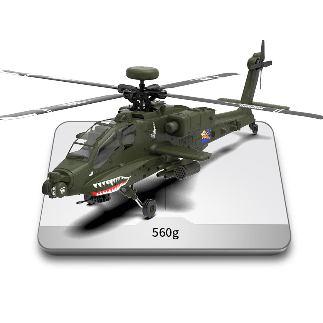 YU XIANG F11 AH-64 Apache RC Helicopter Model 1/32 Scale 2.4G 6CH