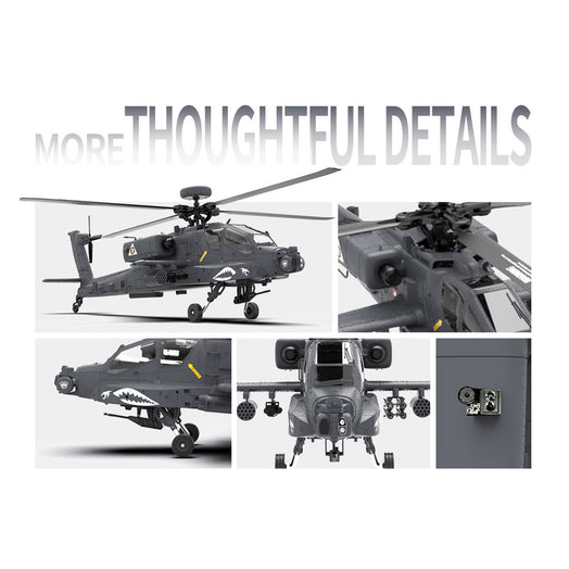 YU XIANG F11-S AH64 Apache RC Helicopter 1/32 2.4G 6CH RTF GPS Smart Version