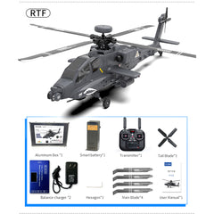 YU XIANG F11-S AH64 Apache RC Helicopter 1/32 2.4G 6CH RTF GPS Smart Version