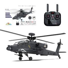 YU XIANG F11-S AH64 Apache RC Helicopter 1/32 2.4G 6CH RTF GPS Smart Version