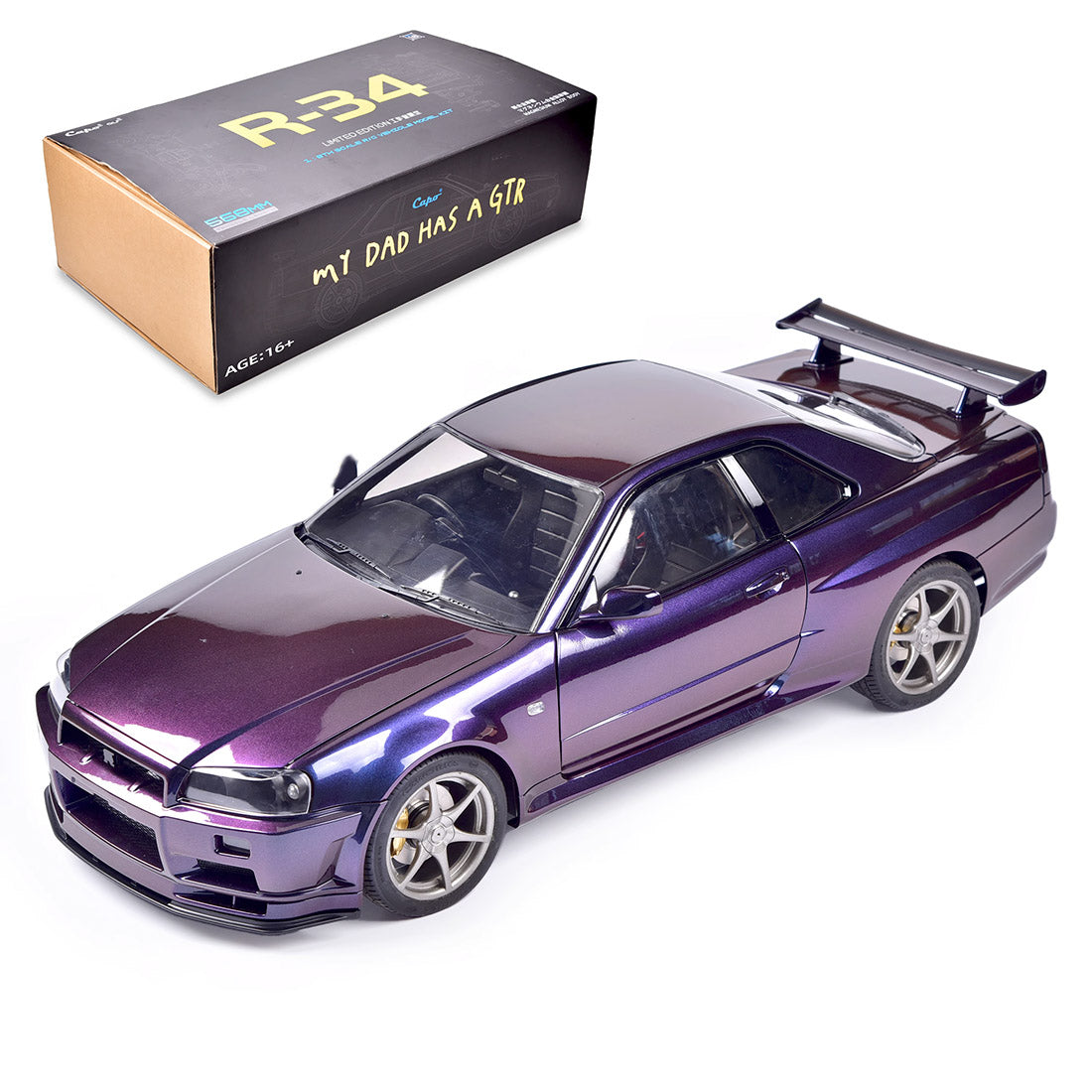 Capo GTR SkyLine GT-R R34 Drift Car Model Building kits 1/8 Scale 2.4Ghz - stirlingkit