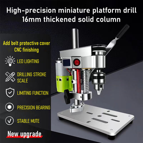 Mini Drill Press Benchtop Drill Press with B10 Chuck for Engine Model Making