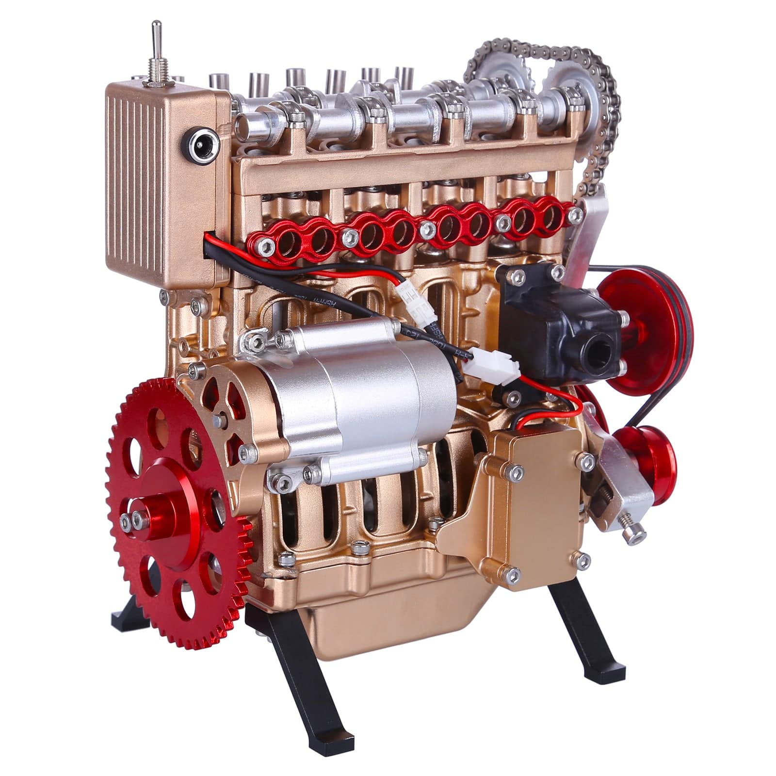 Teching V4 Four-Cylinder Stirling Engine Aluminum Alloy Model Collection - stirlingkit