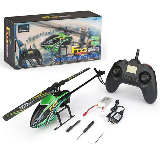 YU XIANG F03 2.4G Flybarless RC Helicopter 4CH Air Pressure Altitude Hold Single Blade - stirlingkit