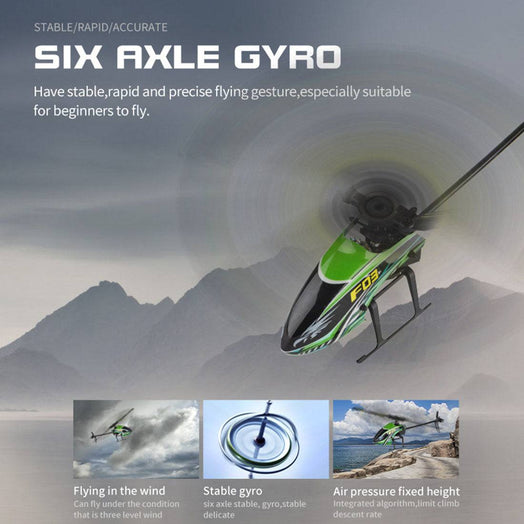 YU XIANG F03 2.4G Flybarless RC Helicopter 4CH Air Pressure Altitude Hold Single Blade - stirlingkit