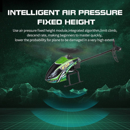 YU XIANG F03 2.4G Flybarless RC Helicopter 4CH Air Pressure Altitude Hold Single Blade - stirlingkit