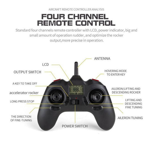 YU XIANG F03 2.4G Flybarless RC Helicopter 4CH Air Pressure Altitude Hold Single Blade - stirlingkit