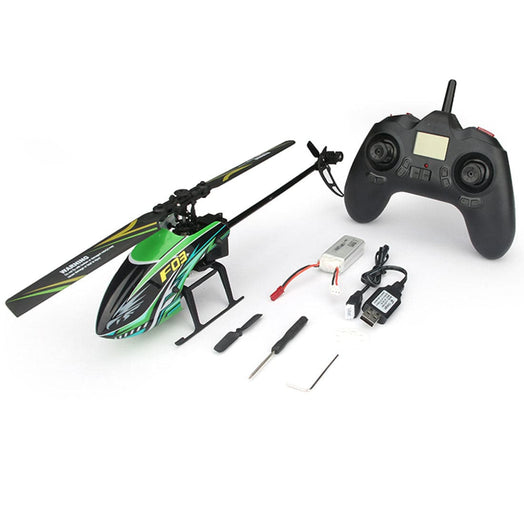 YU XIANG F03 2.4G Flybarless RC Helicopter 4CH Air Pressure Altitude Hold Single Blade - stirlingkit