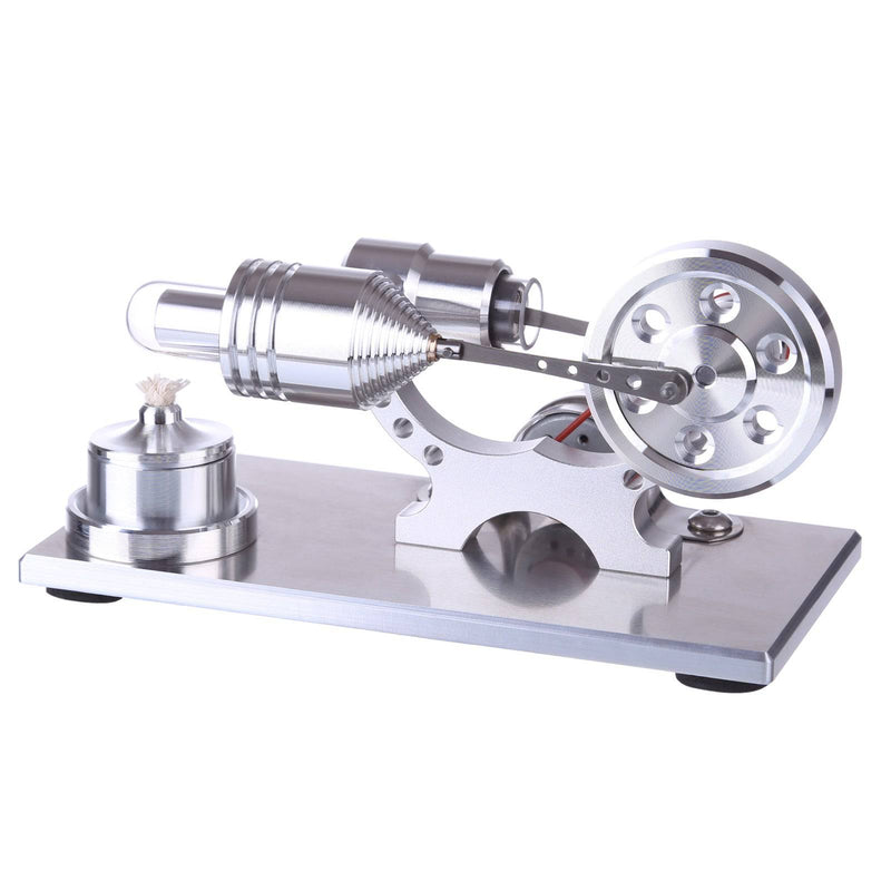 Metal LED Stirling Engine Model Generator Experiment Kit - stirlingkit