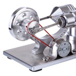 Metal LED Stirling Engine Model Generator Experiment Kit - stirlingkit