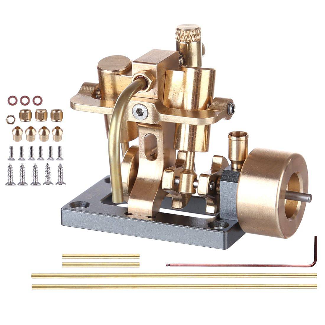 Mini Inline Double-cylinder Swing Steam Engine Model (without Boiler) - stirlingkit