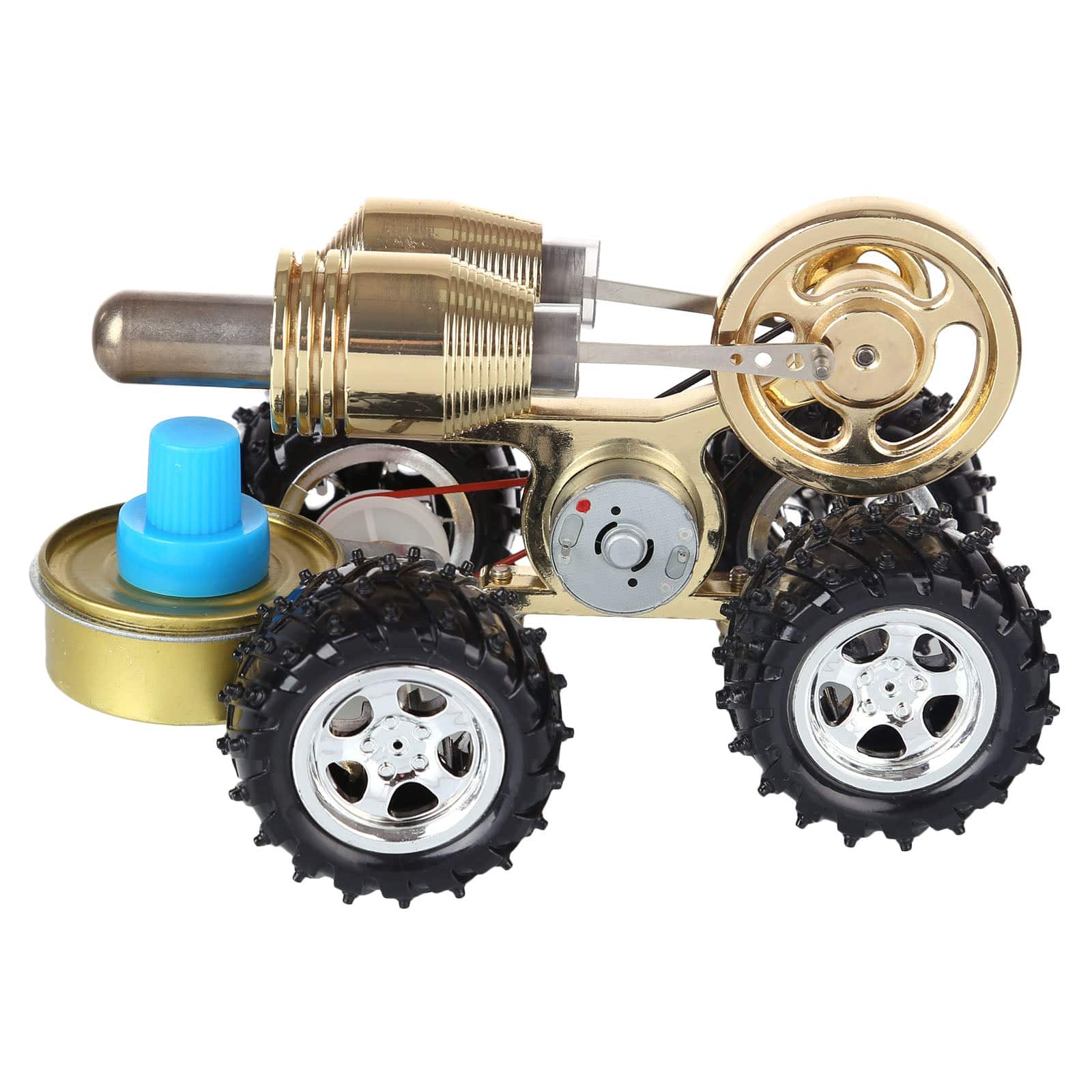 4-Wheeled Stirling Engine Powered Car Model STEAM Scientific Experiment Educational Toys - stirlingkit