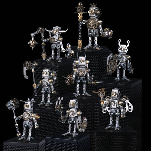 8PCS DIY Metal Mechanical Saint 3D Model Assembly Educational Toy Kit - stirlingkit