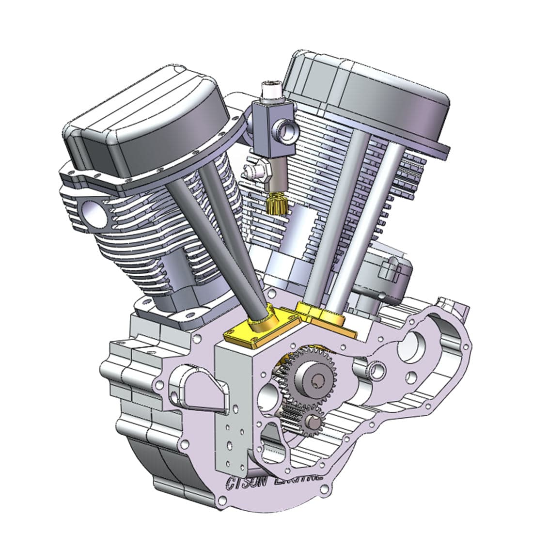 CISON FG-VT9 9cc V-twin V2 Engine Four-stroke Air-cooled Motorcycle RC Gasoline Engine - stirlingkit