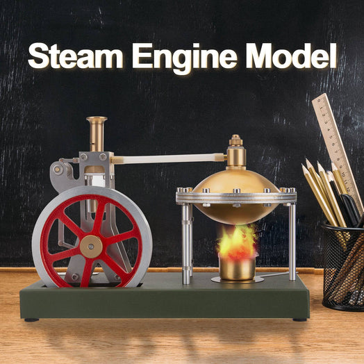 ENJOMOR Assembly Vertical Hero's Steam Engine Model with Boiler DIY KIT - stirlingkit