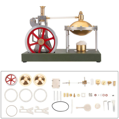 ENJOMOR Assembly Vertical Hero's Steam Engine Model with Boiler DIY KIT - stirlingkit