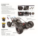 FS Racing 11203 1:5 2.4G RC Car 4WD RTR Monster Trucks with 30CC Gasoline Engine 80KM/H - stirlingkit