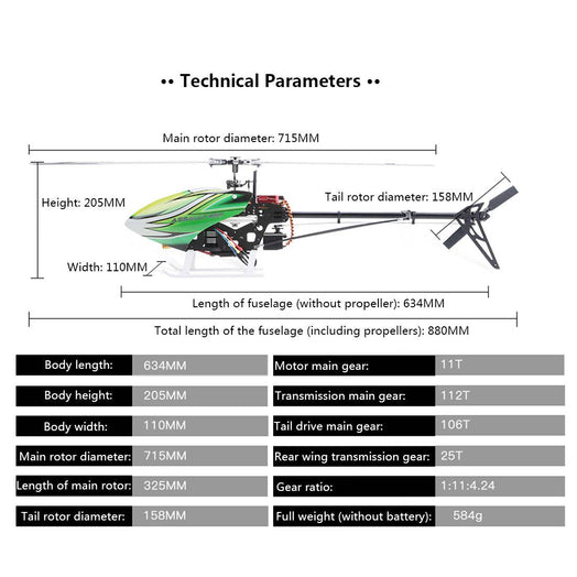 JCZK 450 2.4G RC DFC Flybarless 3D Aerobatic Helicopter Airplane Electric Aircraft Toy - stirlingkit