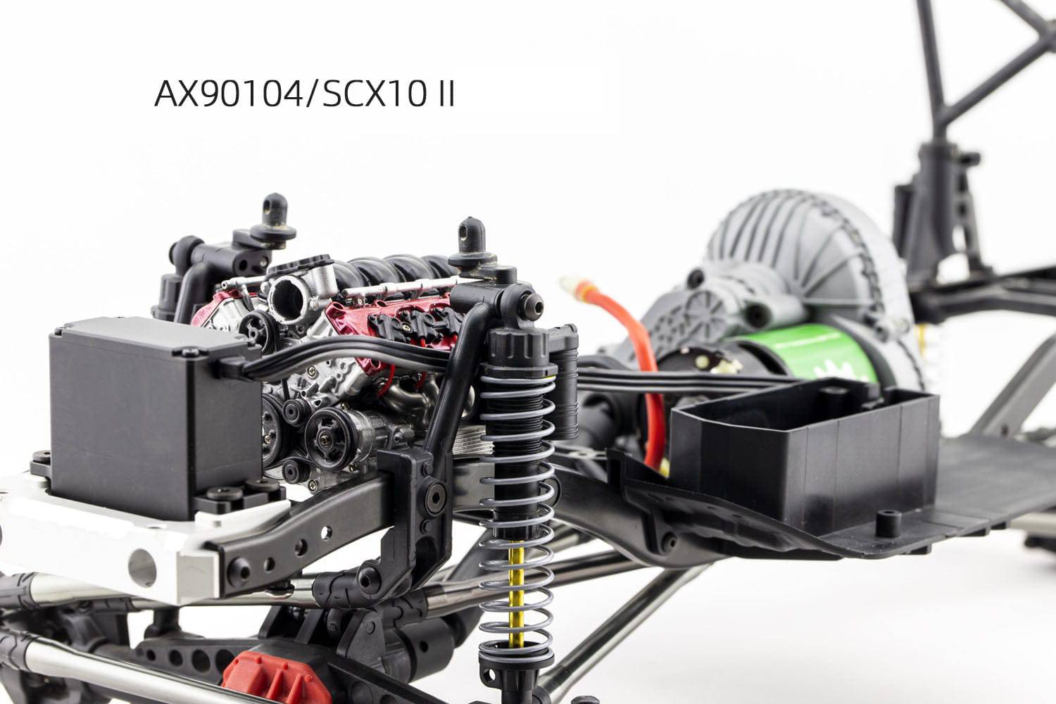 DAXX Maquette Moteur V8 - Moteur de Voiture à Moteur à Combustion Interne  V8 pour Voiture AX90104, SCX10, Capra, VS4-10 Pro/Ultra RC - Version KIT