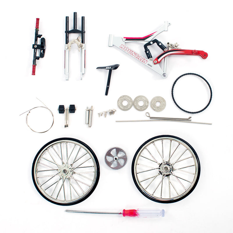 Road Bike Model Metal Assembly Bicycle Kit 1/8 Simulation Bike Toy
