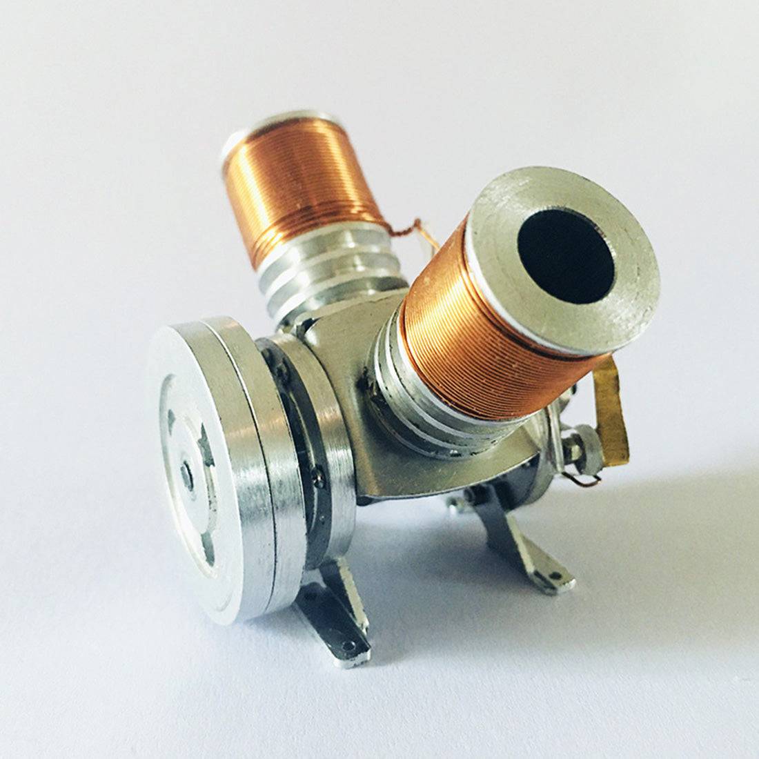 Metal V2 Electromagnetic Reciprocating Piston Engine Model Motor Physics - stirlingkit