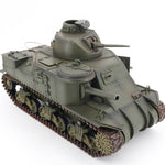 Premium 1/16 2.4G Simulation Metal RC WWII US Light Tank M3 Model Toy with Light & Sound - stirlingkit