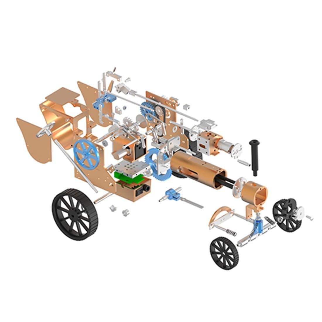 Steam Car Model Full Metal Model Toy Collection Gift Decor All-metal High Challenge Assembly Kit - stirlingkit