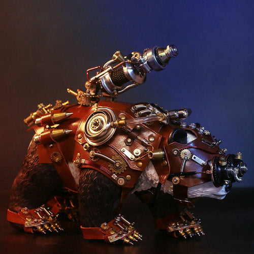 Steampunk Panda Sculpture Model Blademaster -FEatet - stirlingkit