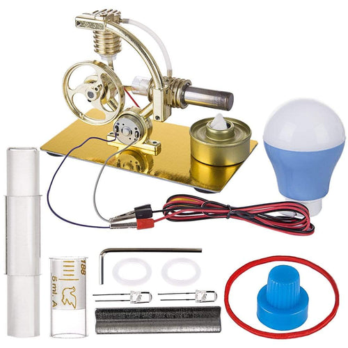 Stirling Engine Kit Metal Steam Engine Model Generator With Bulb Science Toy - stirlingkit