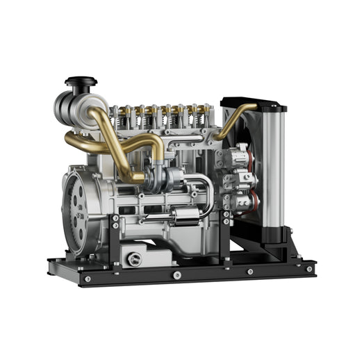 TECHING Workable Mini Diesel Engine Metal Model Kits DIY OHV 4-cylinder Engine Pre-order - stirlingkit