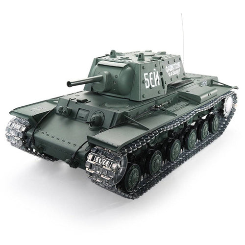 Upgrade 1:16 Soviet KV - 1's Heavy Tank 2.4G  Metal RC Military Tank Model with Sound Smoke Shooting Effect - stirlingkit